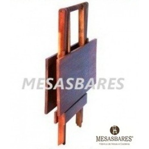 Mesa Dobrável 60X60 de Madeira Para Bar Preto - Cod: 996